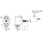 Omega Products ER25 Radial Tool Head - Direct - DIN5480 - Left Hand