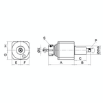 Omega Products ER25 Axial Tool Head - DIN1809 -EWS