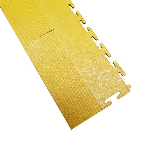 Work Well Mats Industrial & Garage flooring - Heavy Duty PVC Interlocking Ramped Edge - PVC - 100x500x10mm - Yellow