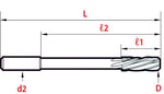 Toolex Reamer - Spiral Flute - Straight Shank - HSS-E - AcuRea Coated - 2.26mm