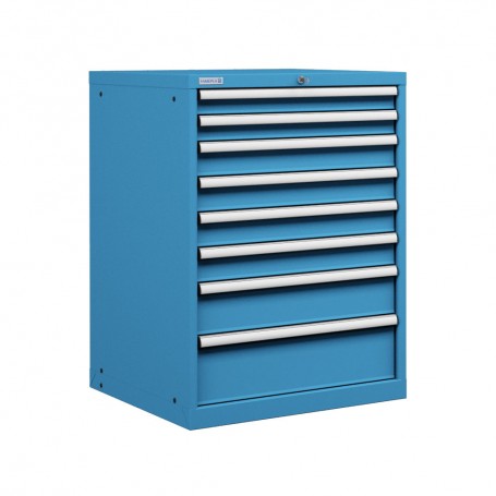 Polstore Cabinet - 8 Drawers 36x36EH - 90% Extension - Light Blue - 717mm(W) x 725mm(D) x 1000mm(H)