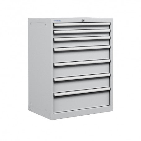 Polstore Cabinets - 7 Drawers 36x27EH - 100% Extension - Light Grey - 717mm(W) x 572mm(D) x 1000mm(H)