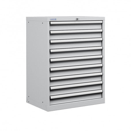 Polstore Cabinet - 9 Drawers 36x36EH (9x100mm) - 100% Extension - Light Grey - 717mm(W) x 725mm(D) x 1000mm(H)