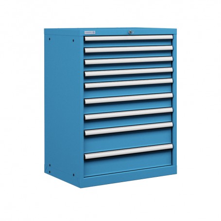 Polstore Cabinet - 9 Drawers 36x27EH - 100% Extension - Light Blue - 717mm(W) x 572mm(D) x 1000mm(H)