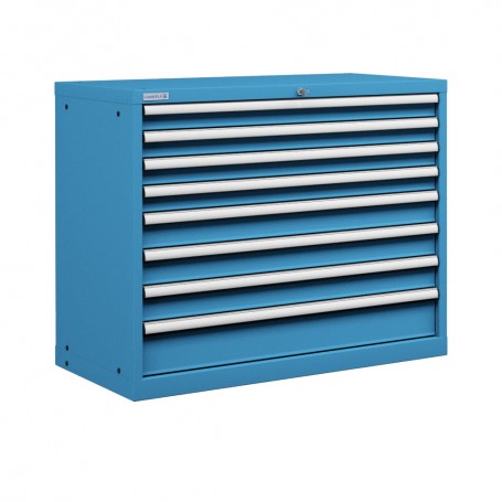 Polstore Cabinet - 8 Drawers 54x27EH - 100% Extension - Light Blue - 1023mm(W) x 572mm(D) x 850mm(H)