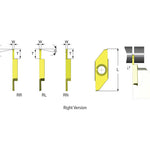 Carmex Polygon Swiss Line Insert - Parting Off & Grooving - Right Hand - GP25RRW18T58BLU