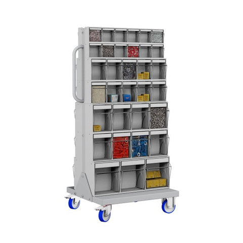 Polstore Unibox Trolley 66 Compartments - 660mm (w) x 750mm (d) x 1365mm (h)