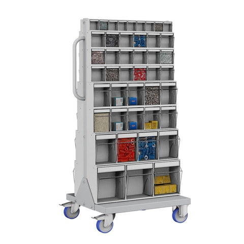 Polstore Unibox Trolley 88 Compartments - 660mm (w) x 750mm (d) x 1365mm (h)