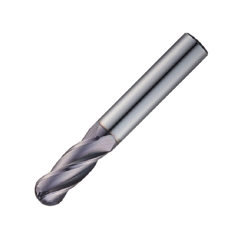 Widin Carbide End Mill - Ball Nose - 4 Flute Short Shank - 2mm