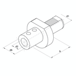 Omega Products VDI50 Indexable Drill Holder - Type E1 - 40x90