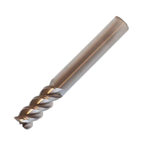 Vortex Carbide End Mill For Aluminium & Non-Ferrous - 3 Flute Standard Length Square Edge (55°) - 1.5mm