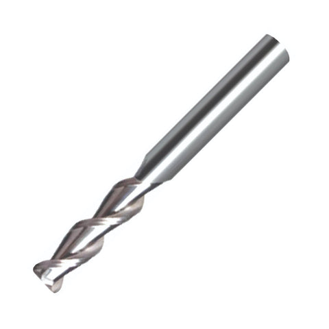 Vortex Carbide End Mill For Aluminium & Non-Ferrous - 2 Flute Standard Radius Edge (45°) 8mm x R0.5