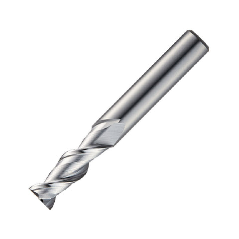 Widin Carbide End Mill For Aluminium & Non-Ferrous - 2 Flute Regular Flute Length 45° Helix Bright Metric  - 1mm x 50mm