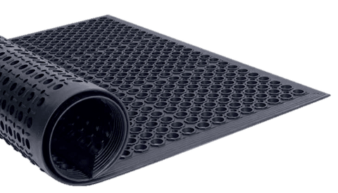 Work Well Mats Rubber Mat With Anti-Slip Properties - Work-Mat - 600x900x11mm (BK/BK)