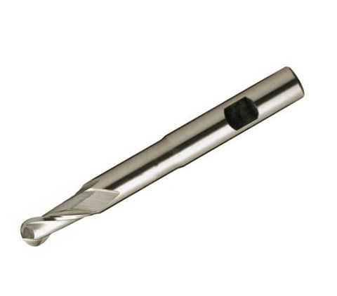 Europa Tools HSS-E End Mill - Uncoated 2 Flute Extra Long Length Ball Nose - 10mm - protool-3ada